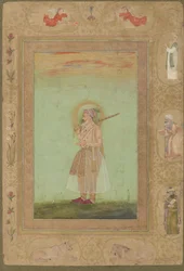 Le Vieux Shahjahan, du défunt Album Shahjahan, folio manuscrit détaché, 1640-1660